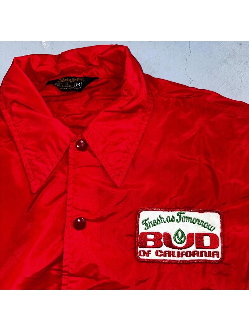 BUD of California Coach Jacket Nylon VTG 1970s Windbreaker Swingster Dole Fruit